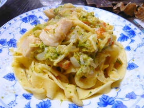 お洒落♪手打ちパスタinブラックペッパー