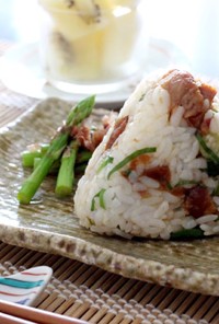 おにぎり朝食☆チャーシューのおにぎり