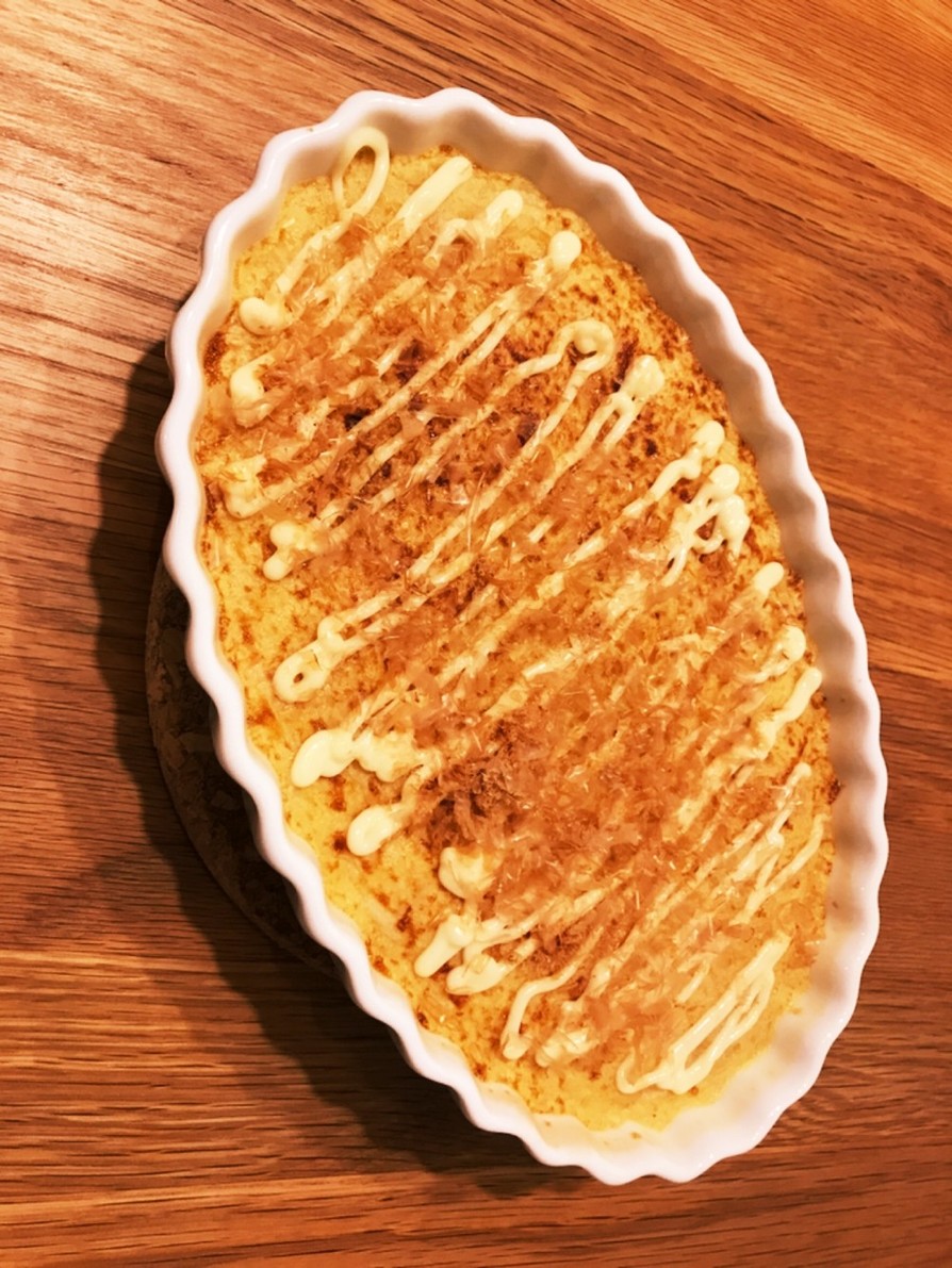 おかかのかかった山芋のチーズ焼きの画像