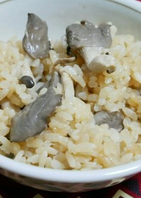 ヒラタケと生姜の炊き込みご飯
