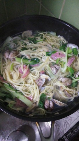 あさりのスープパスタ