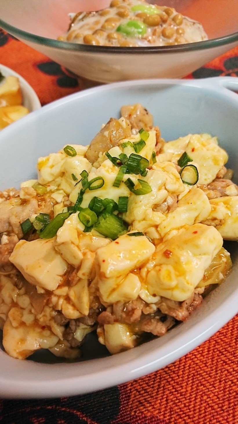 ご飯に合う…豚こま豆腐のピリ辛炒めの画像