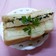 ふじっこ煮と白菜のサンドイッチ