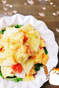 マクロビ☆柿ドレッシングのフルーツサラダ