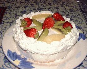 フルーツのショートケーキの画像