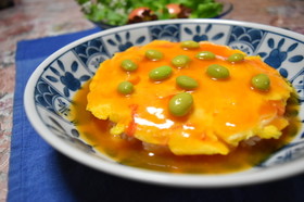 【受験生応援!お夜食に】カニカマ天津飯
