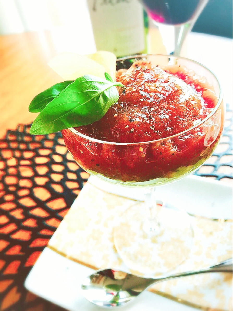 とろりん美味♡柿とマグロの洋風ユッケの画像