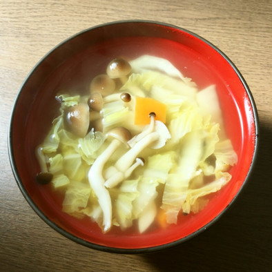 野菜たっぷりスープの写真