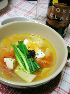 トマトと春雨のスープ