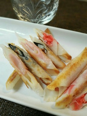 簡単♪ワンタンの皮deくるくる揚げ