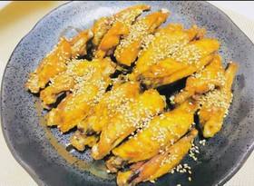簡単カリカリ手羽先の唐揚げ・甘辛タレ
