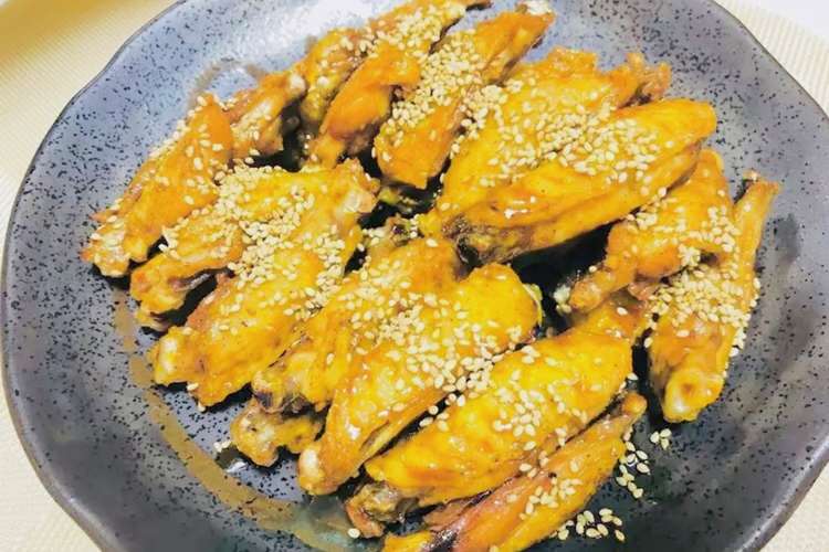 簡単カリカリ手羽中の唐揚げ 甘辛タレ レシピ 作り方 By 体裁よく クックパッド 簡単おいしいみんなのレシピが360万品