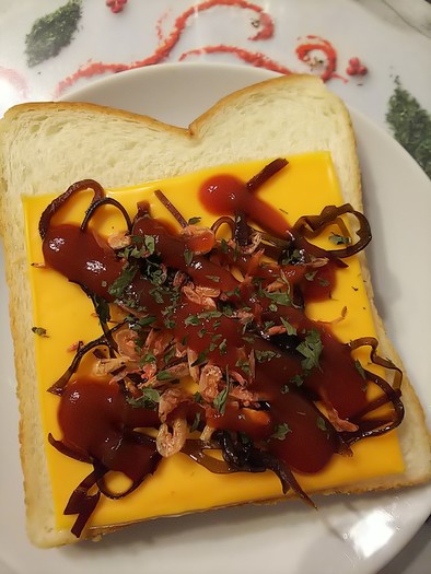 生姜こんぶのチーズトーストの写真