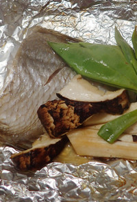 松茸と鯛のホイル焼き