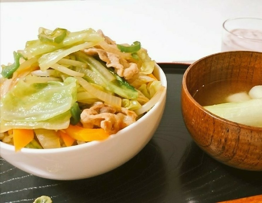 冷蔵庫整理に！野菜たっぷり丼～中華風味～の画像