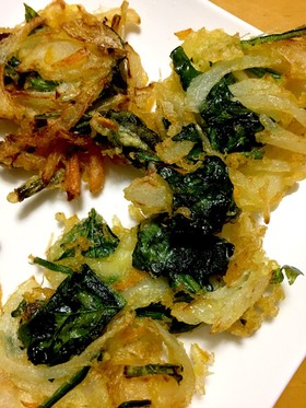 ほうれん草と玉葱 人参のかき揚げ