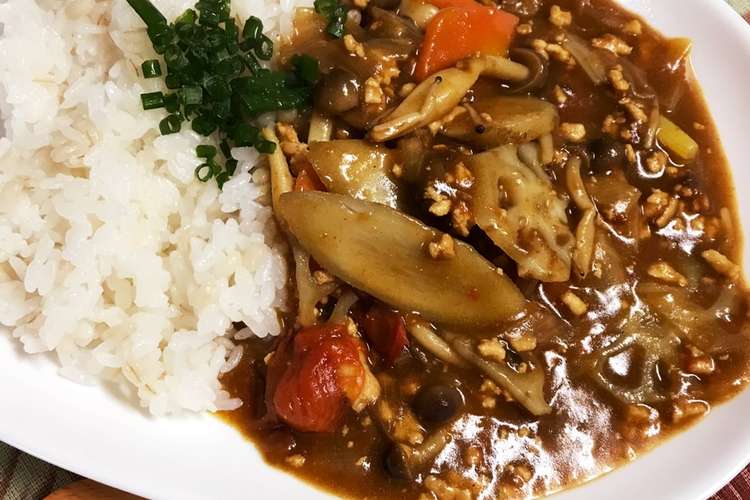 根菜たっぷり 鶏ひき肉和風カレー レシピ 作り方 By クックloveまま クックパッド 簡単おいしいみんなのレシピが356万品