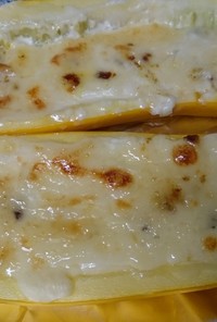 簡単！ズッキーニのチーズマヨカレー焼き