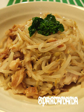 ♡焼き魚ともやしのぽん酢和え