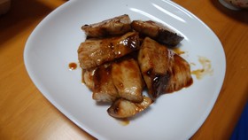 カンパチの刺身で照り焼き!