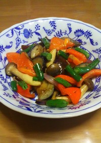 彩り野菜の醤油マヨ炒め