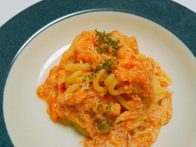 低糖質!糖質0麺で蟹クリームパスタ!