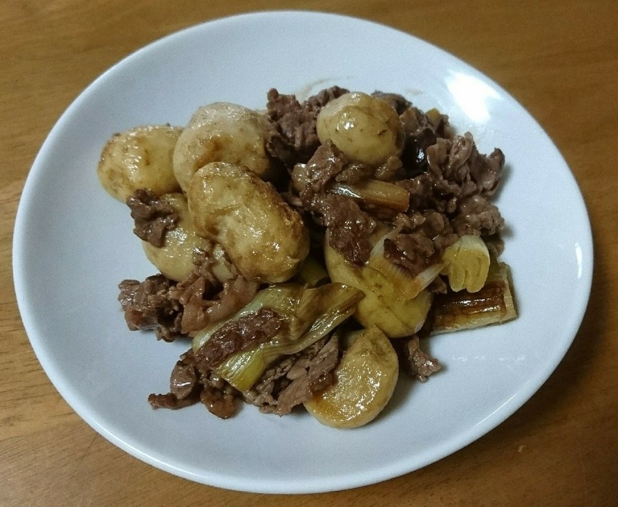 里芋と牛肉の炒め煮の画像