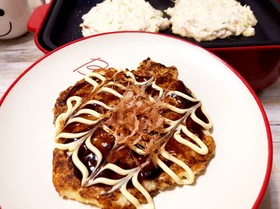 簡単!豆腐でふわふわお好み焼き♡