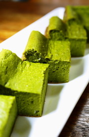 糖質オフ!大豆粉抹茶チーズケーキの写真