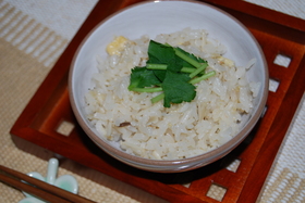 きのこと小えびの炊き込みごはん
