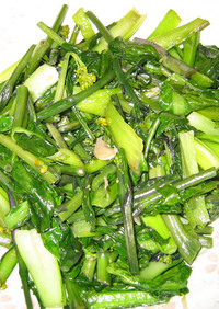 コウサイタイと小松菜の炒め物