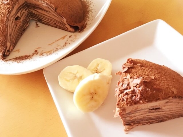 チョコミルクレープ バースデーケーキ レシピ 作り方 By もかモリィ クックパッド