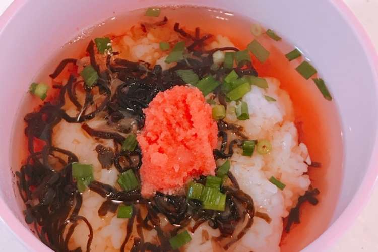 明太子と塩昆布と鰹節に熱湯で、だし茶漬け レシピ・作り方 by クックまいななパパ 【クックパッド】 簡単おいしいみんなのレシピが375万品