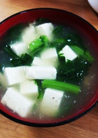 春菊豆腐簡単あったかダイエット中華スープ