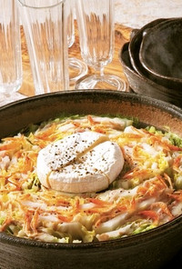 豚肉と白菜のカマンベールミルフィーユ鍋