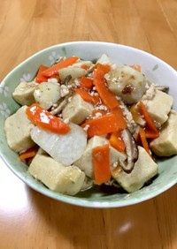 大人の給食☆高野豆腐と野菜のそぼろ煮