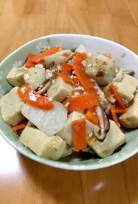 大人の給食☆高野豆腐と野菜のそぼろ煮