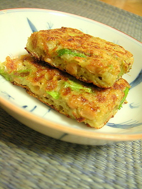 納豆の落とし焼き