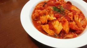 炊飯器で簡単♪鶏肉とカリフラワートマト煮