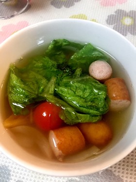 簡単シンプル、レタススープ(コンソメ味)