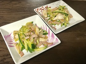 ささ身とくらげときゅうりの中華サラダ