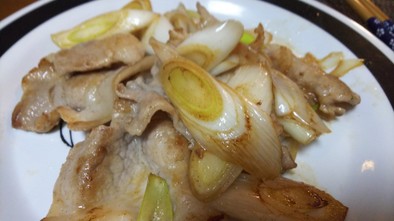 簡単中華・豚肉と長葱の塩炒めの写真
