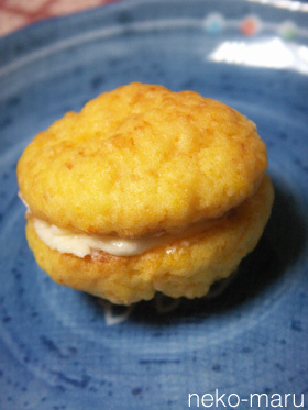 やわらかにんじんクッキー♪メープルサンド