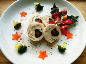 犬ご飯 Xmasチキンロール