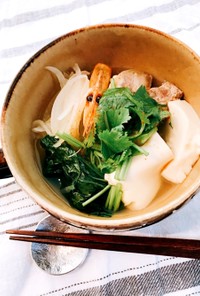 塩分控えめ☆豚肉と春雨の甘海老スープ