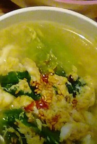 ロメインレタスと卵のスープ