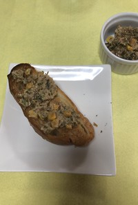 ふじっ子煮×パン『朝の和風トースト』