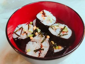 簡単!面白い?太巻き茶漬け