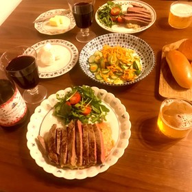 木の子とさつま芋の赤ワインソース