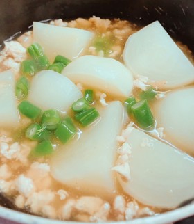 レンジで時短!蕪の鶏そぼろあんかけ